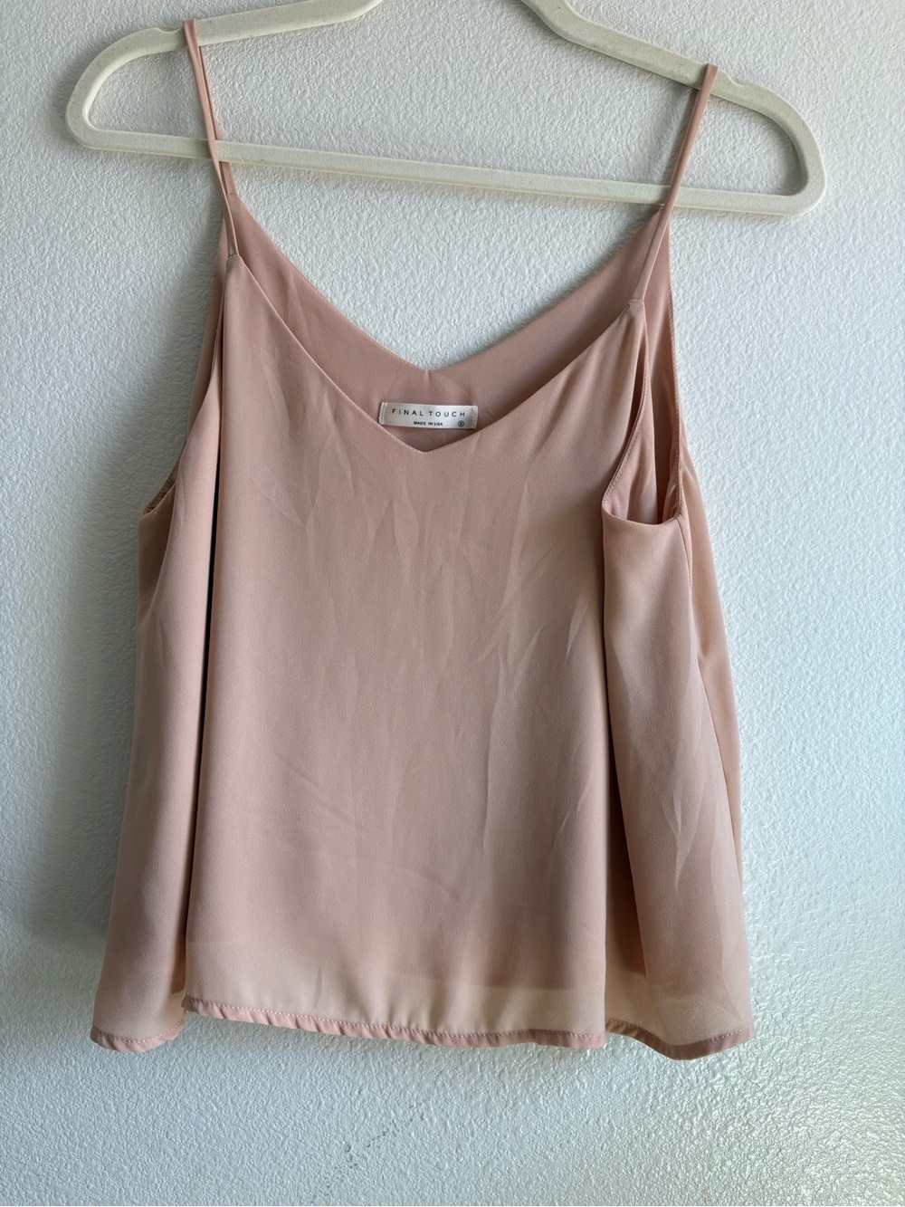 Final Touch Blush Spaghetti Strap Camisole Top